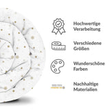 Therapy blankets bedding set white with golden stars