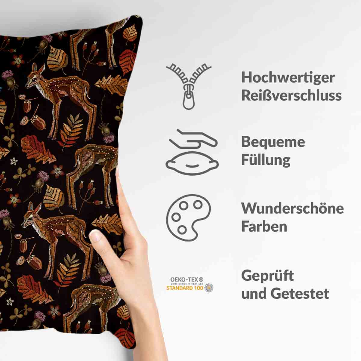 Health Pillow Brown with Deer