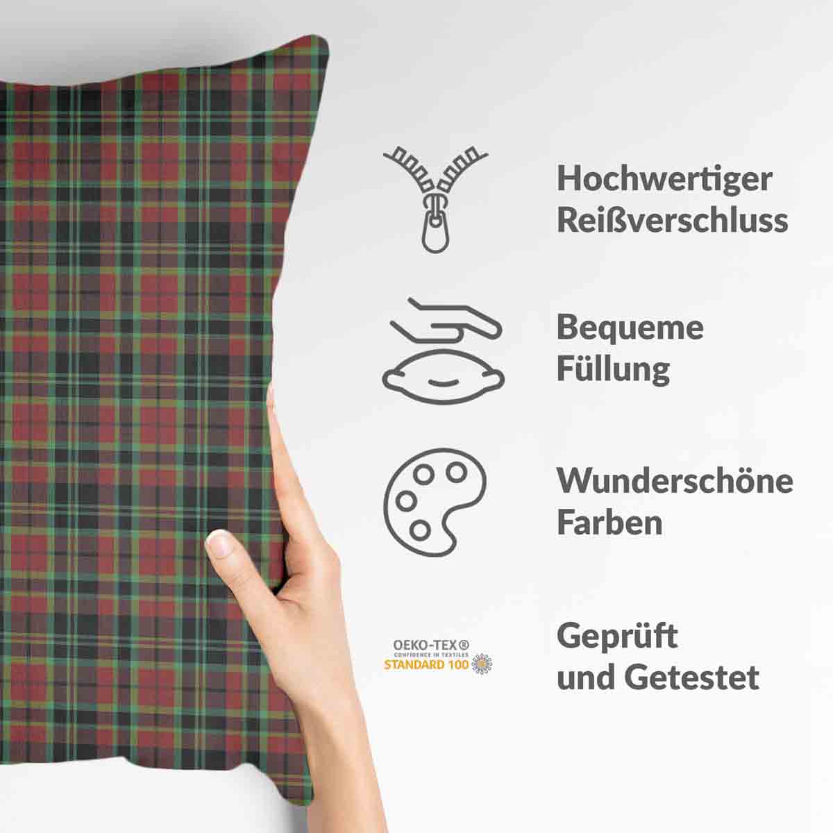 Coussin de santé carreaux de Noël