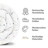 Original therapy blanket - cotton cover white with colorful shapes