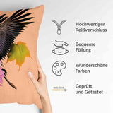 Health Pillow Orange with Crane