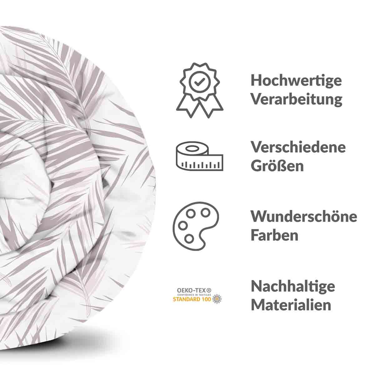 Couette thérapeutique Ensemble de literie blanc avec feuilles violettes