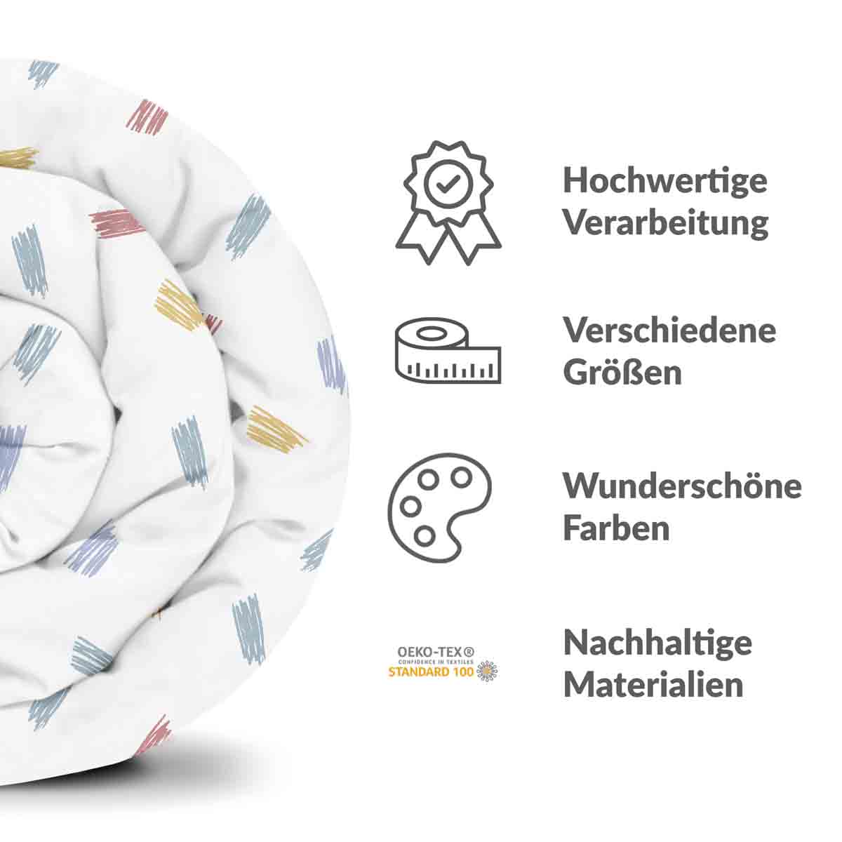 Couette de thérapie Set de linge de lit rayures colorées