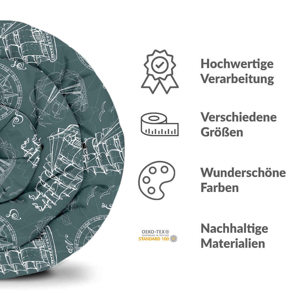 Therapy blankets bedding set with ships