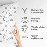 Health pillow white with dots and trees