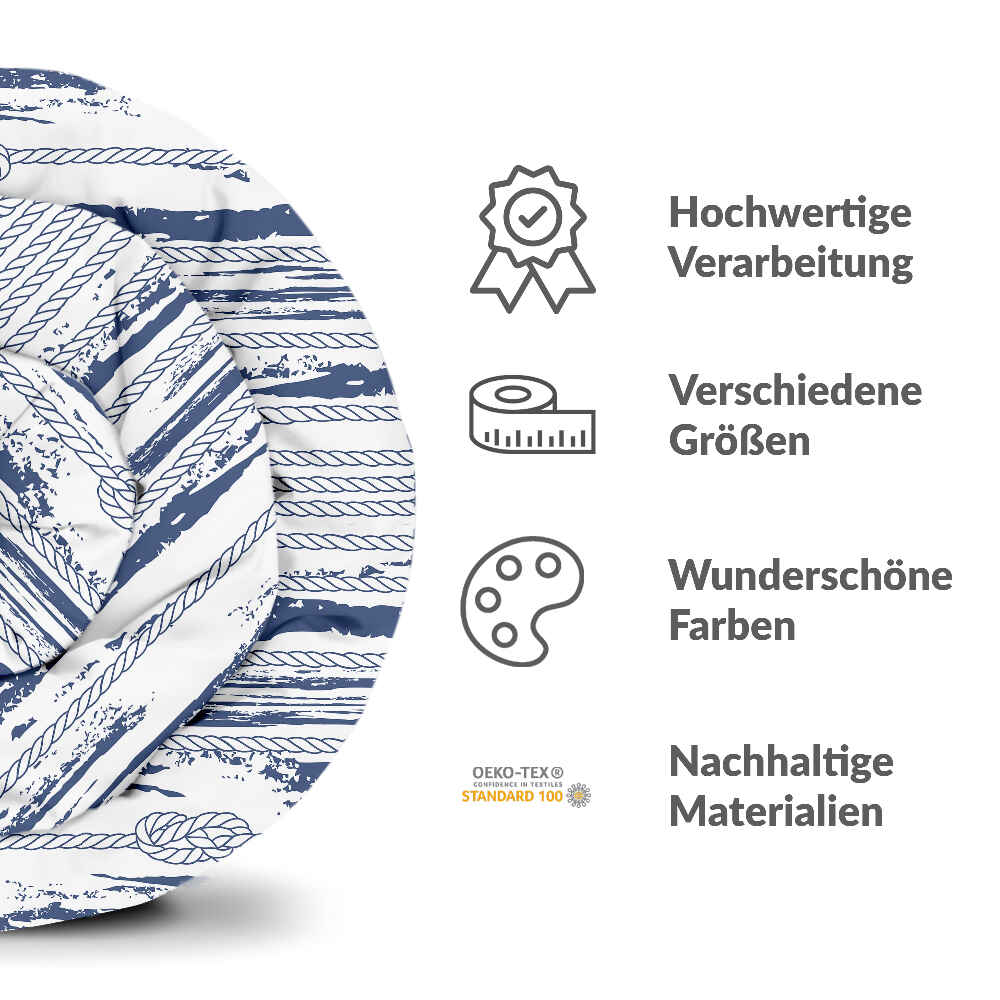 Ensemble de literie avec motif rayé pour couverture thérapeutique