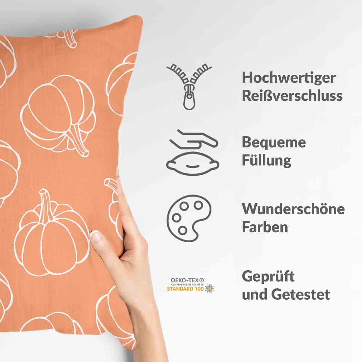 Health Pillow Orange with Pumpkin