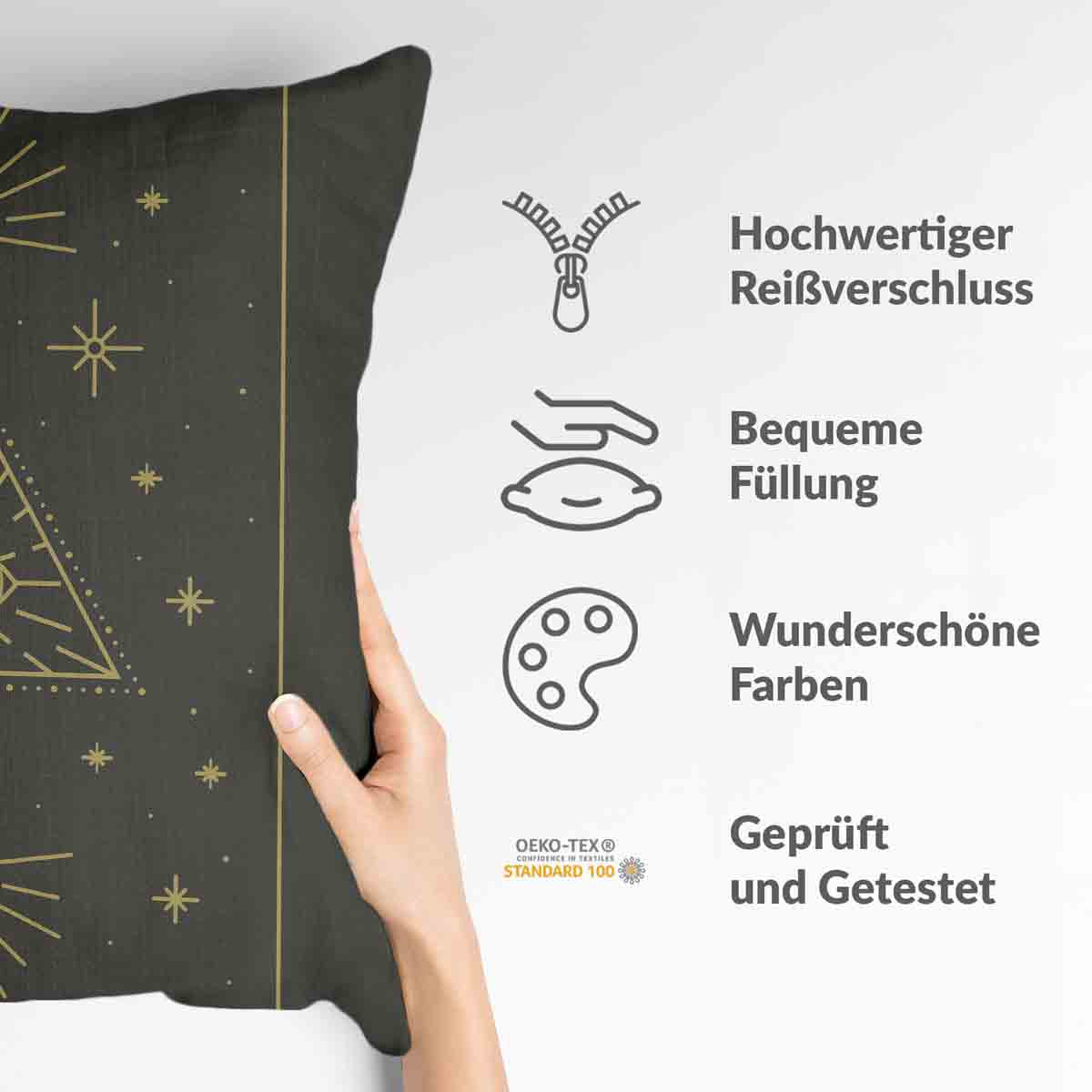 Health Pillow Black Sun and Cosmos