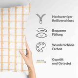 Health pillow yellow checkered