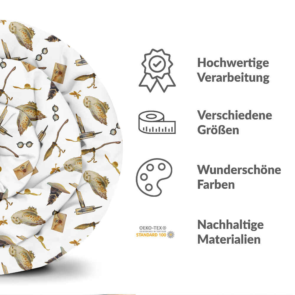 Original therapy blanket - cotton cover white with owls