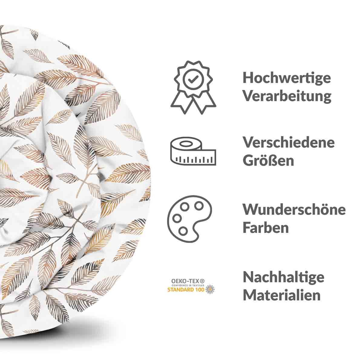 Original therapy blanket - cotton cover white with light brown branches