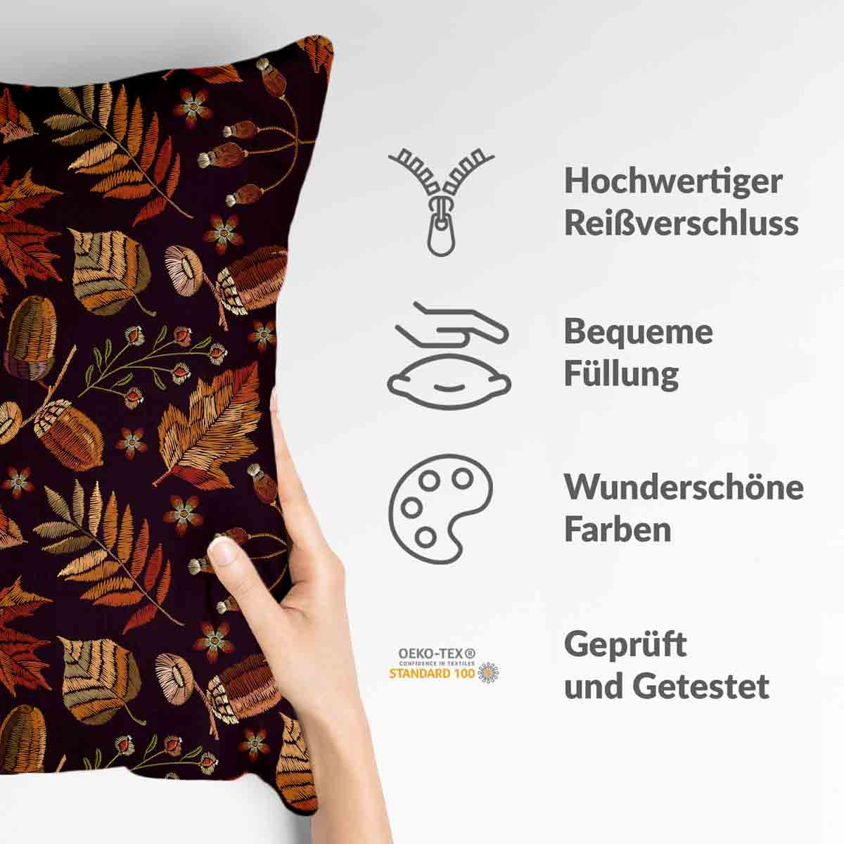 Health pillow brown autumn leaves