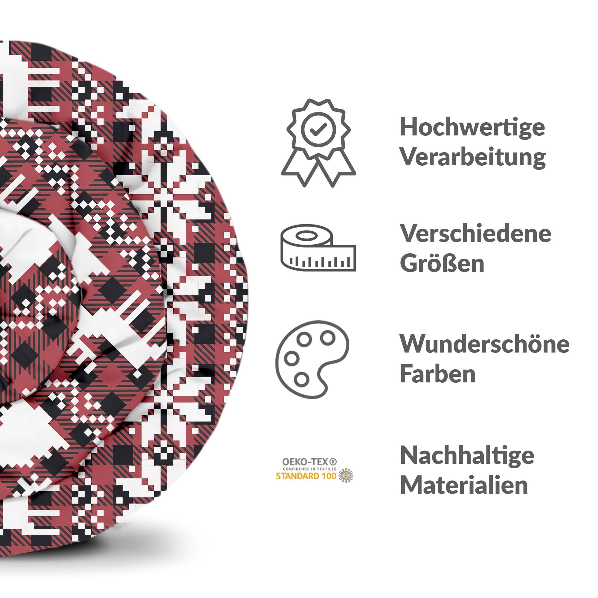 Ensemble de linge de lit avec couverture thérapeutique à carreaux et motifs de Noël