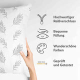 Health pillow white with gray branches