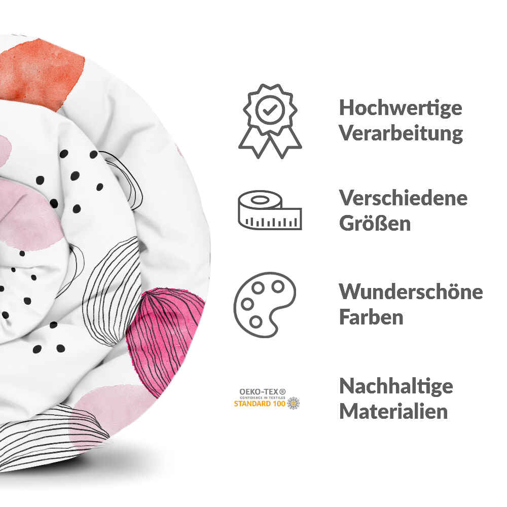 Therapy blankets bedding set abstract circles