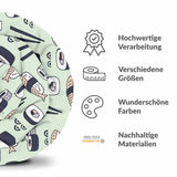 Therapy blanket and bedding set, light green with sushi.