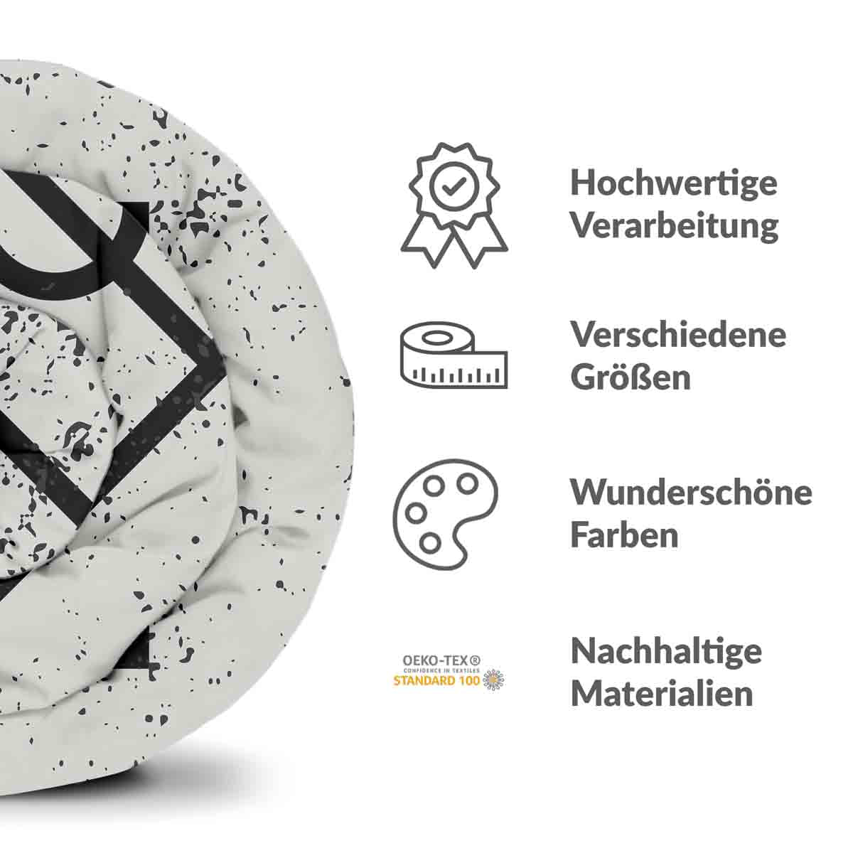 Therapy blankets bedding set white dalgona shapes