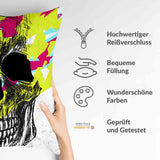 Health Pillow Skull Colorful