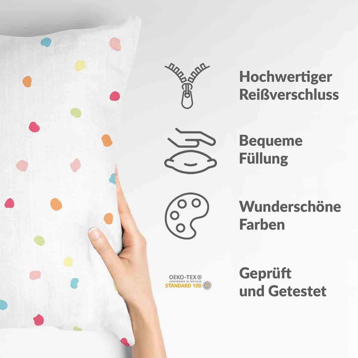 Health Pillow Dots Colorful