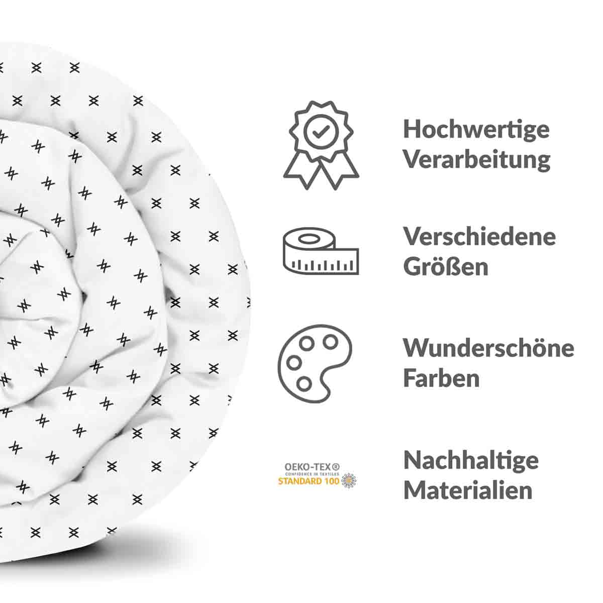 Ensemble de linge de lit avec couverture thérapeutique et nœud noir