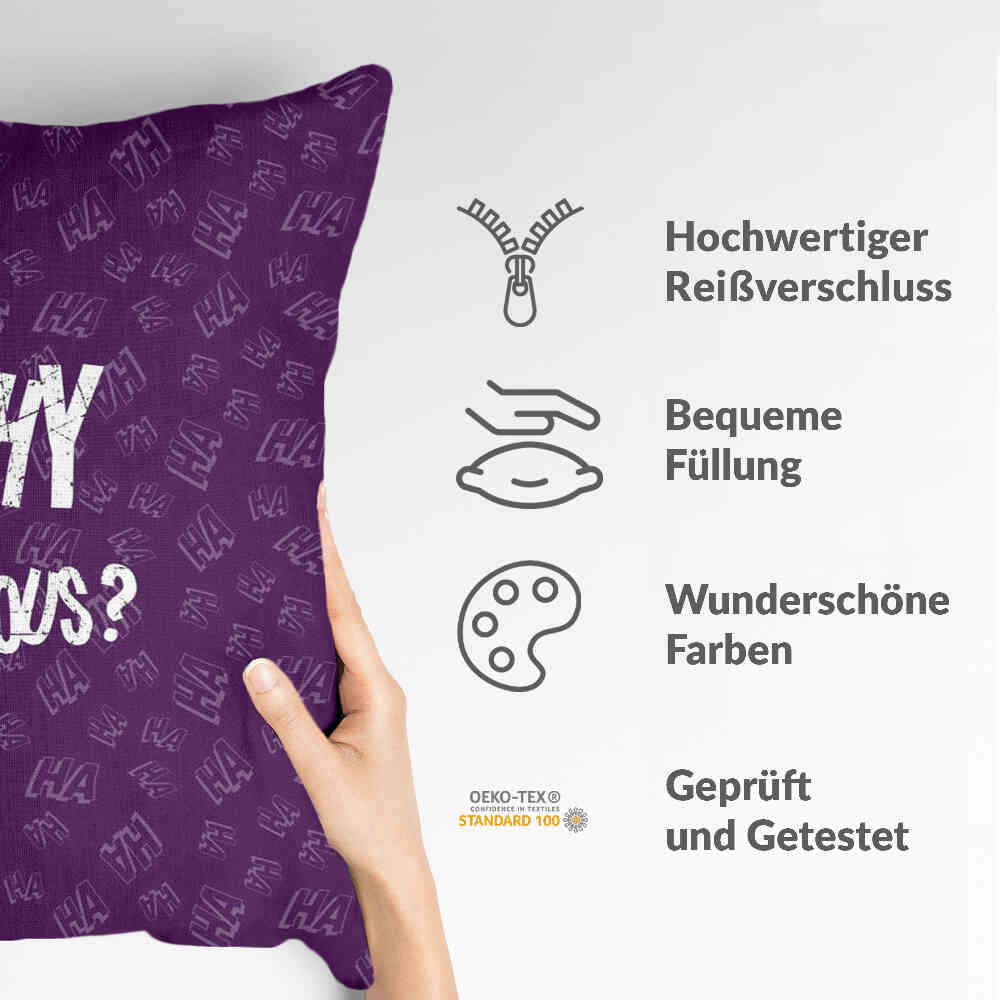 Coussin de santé violet Why So Serious?