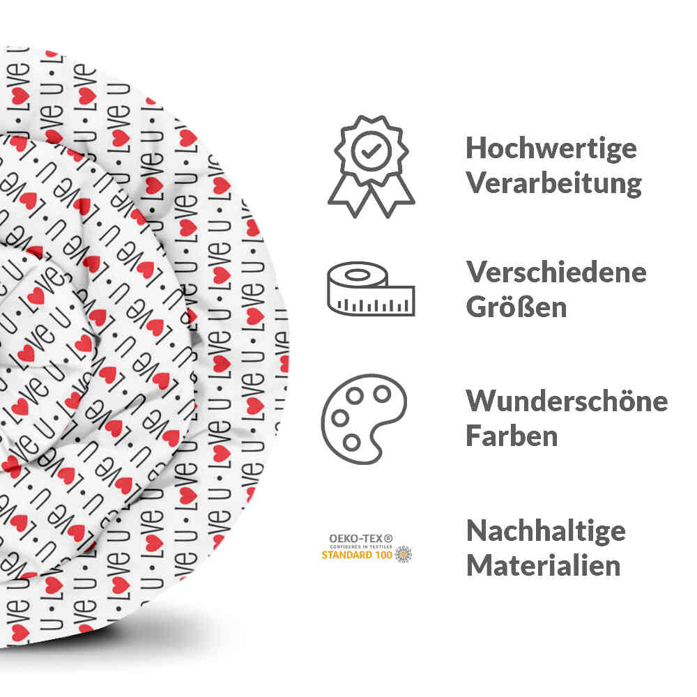 Therapy blankets bedding set white Love U