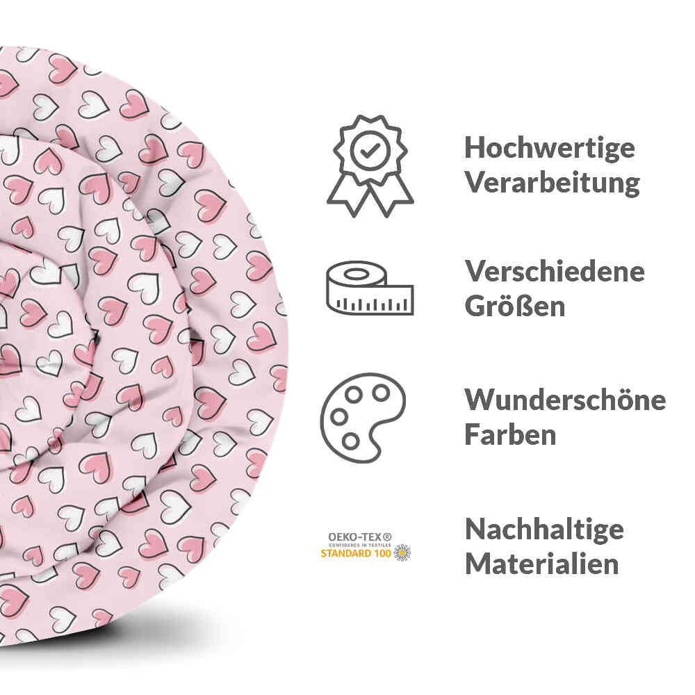 Therapy blankets bedding set sweet little hearts