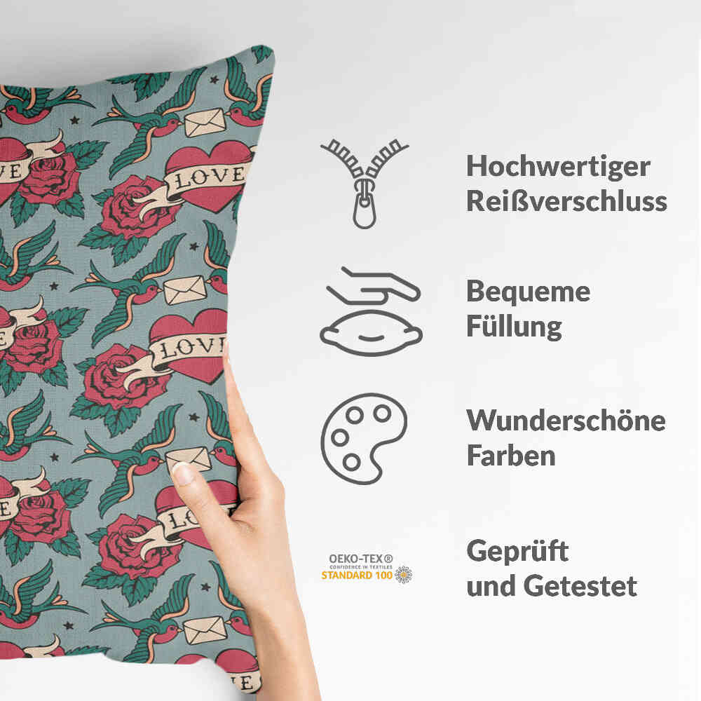 Health Pillow Love Tattoo