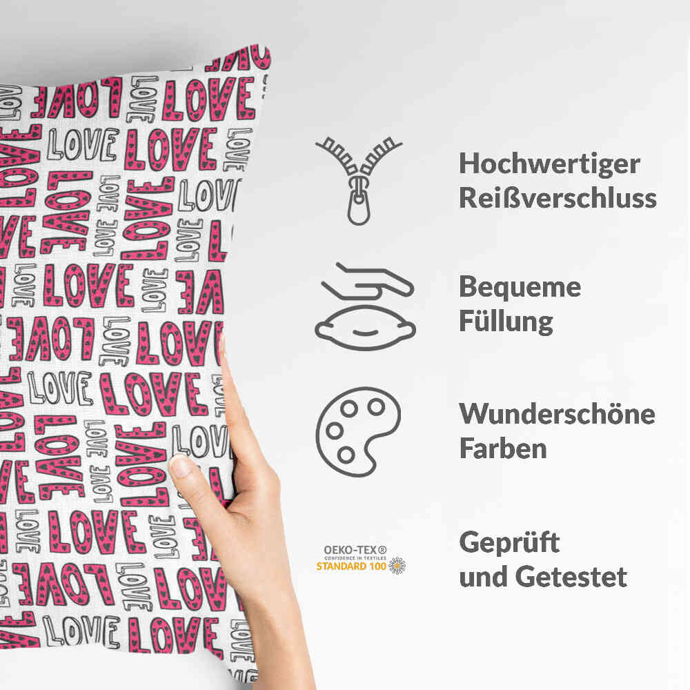 Health Pillow White L.O.V.E