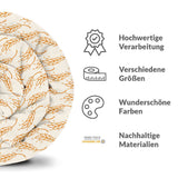 Original therapy blanket - cotton cover white with yellow wheat
