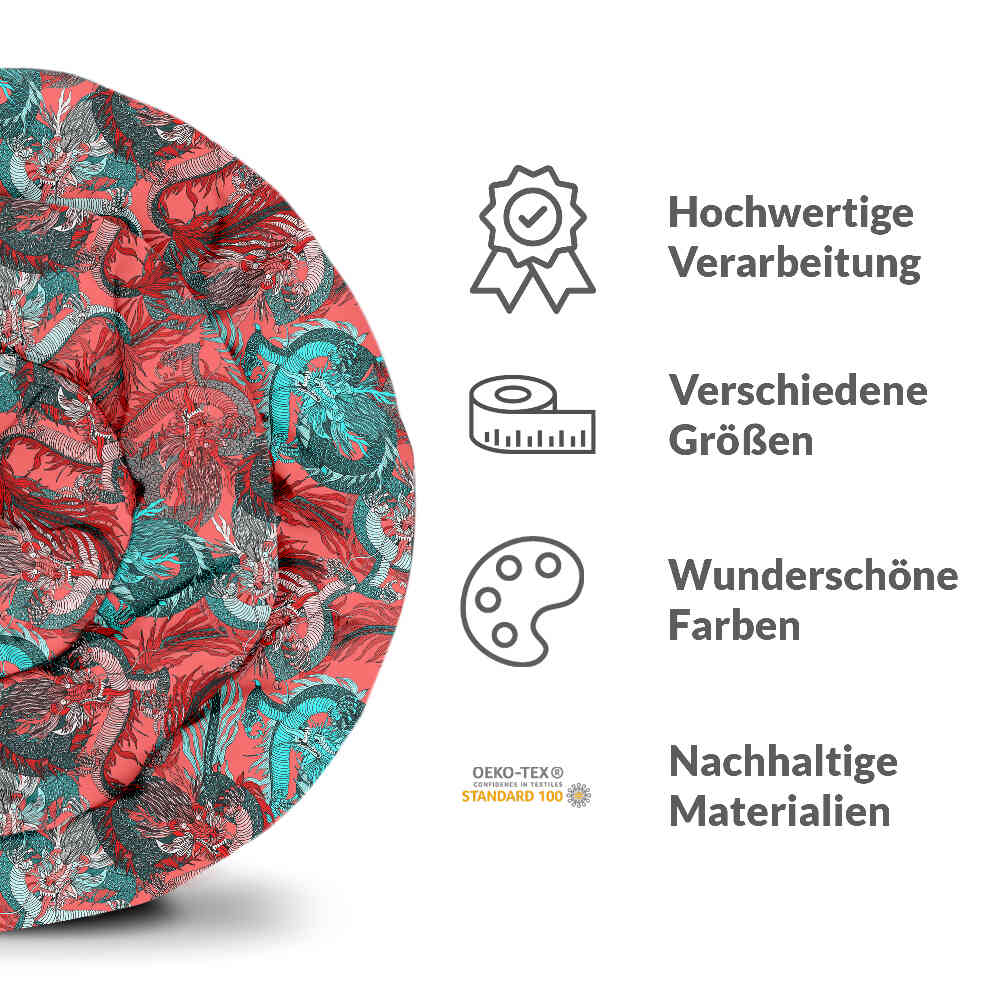 Couette de thérapie Ensemble de literie Abstrait Rouge