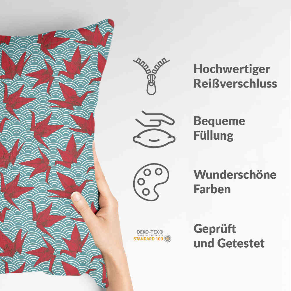 Health Pillow Red Origami