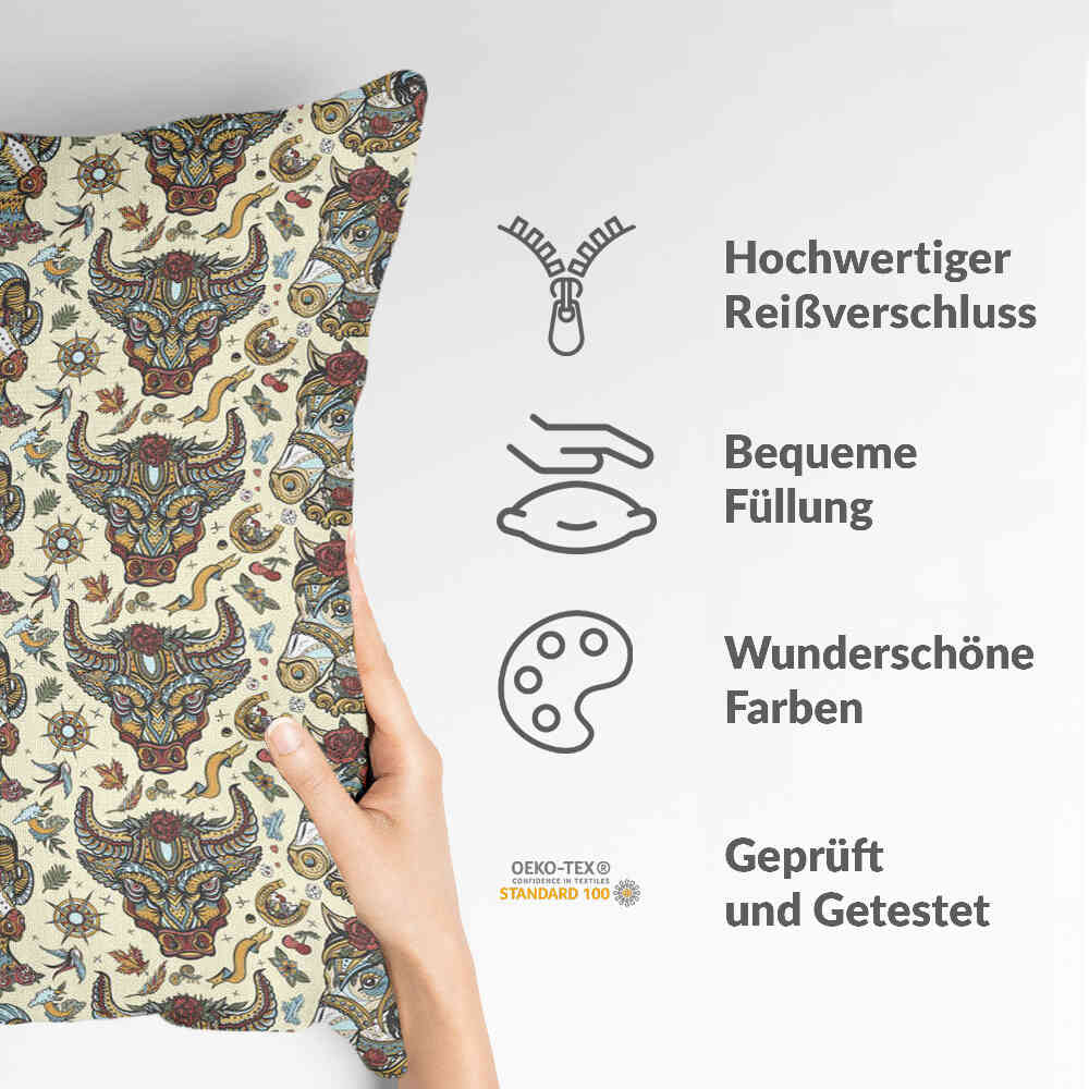 Health pillow colorful animal heads