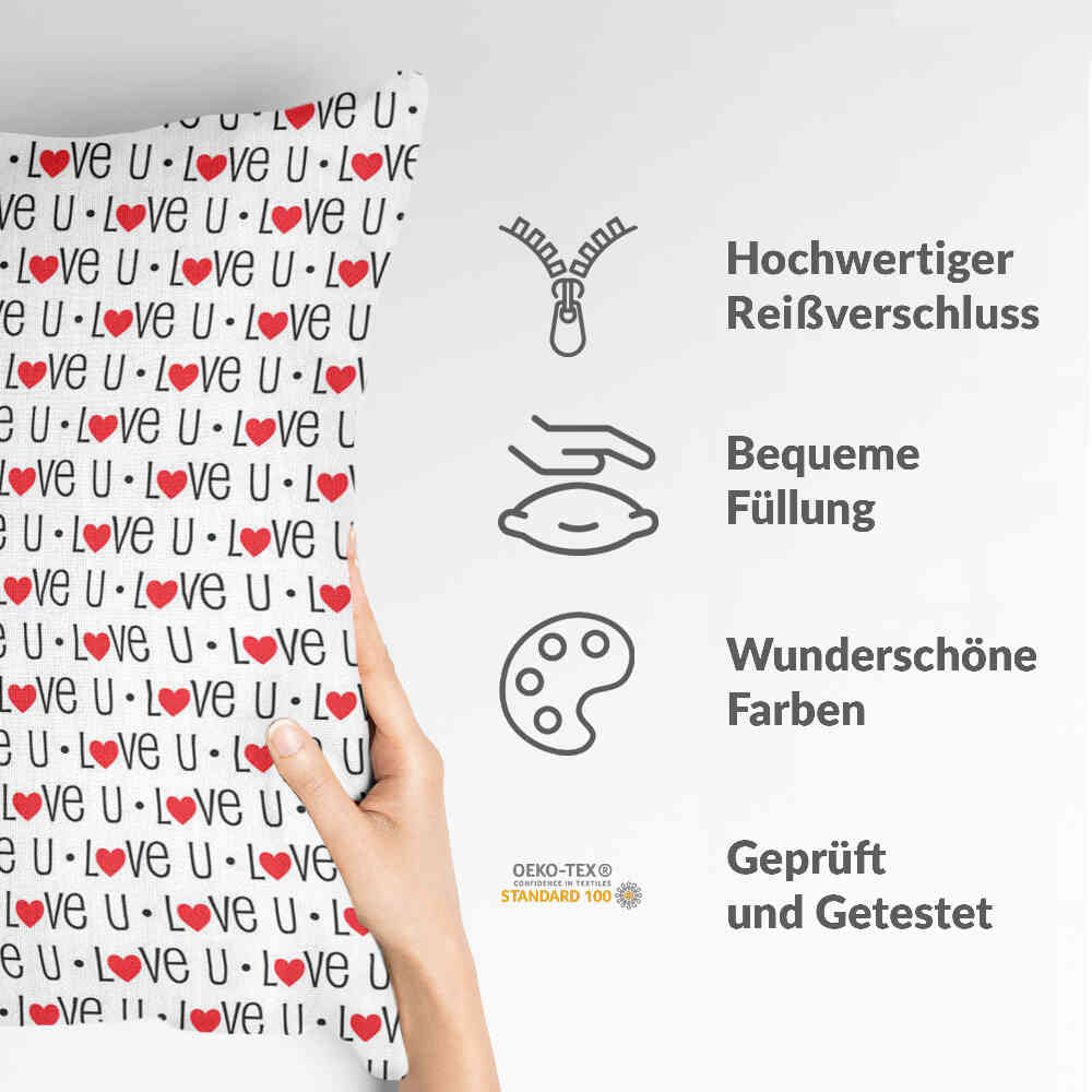 Coussin de santé blanc Love U