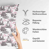 Health pillow with pink Buddha