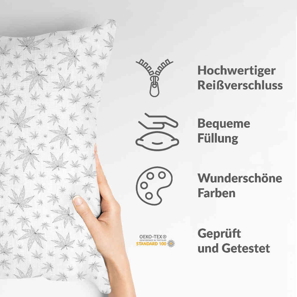 Coussin de santé gris avec lierre