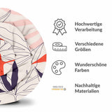 Couverture thérapeutique originale - Housse en coton beige avec feuilles colorées