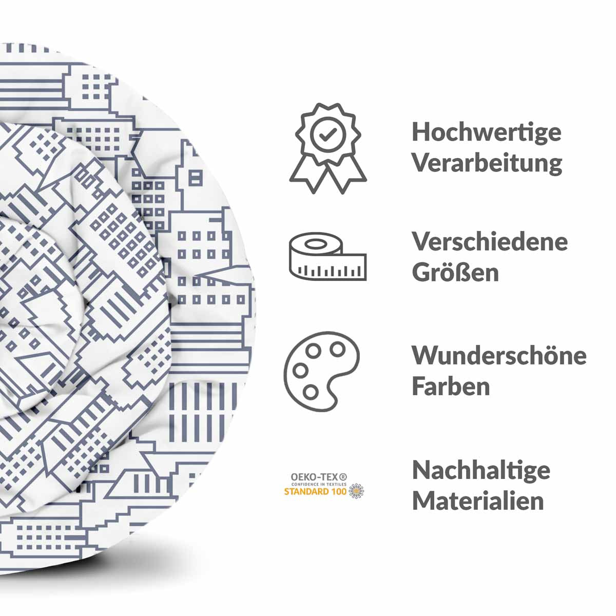 Couverture thérapeutique originale - Housse en coton blanc New York