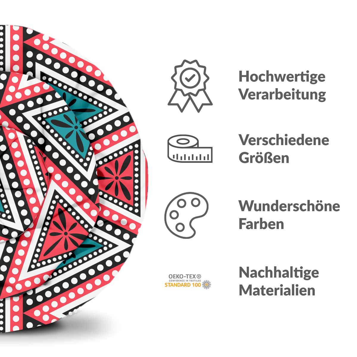 Couverture thérapeutique originale - Housse en coton avec triangles colorés