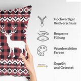 Health pillow with reindeer pattern