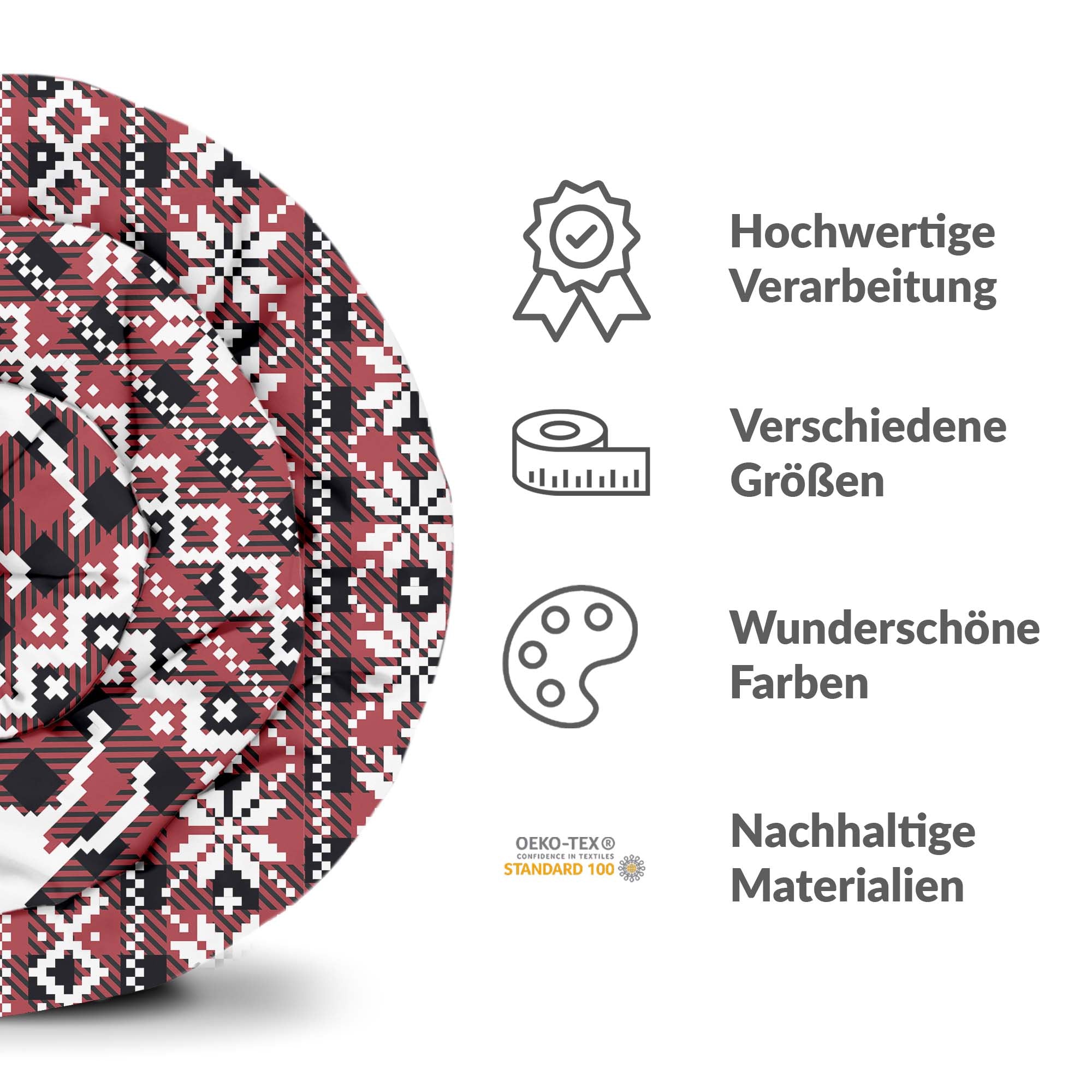 Therapy blankets bedding set checkered with reindeer