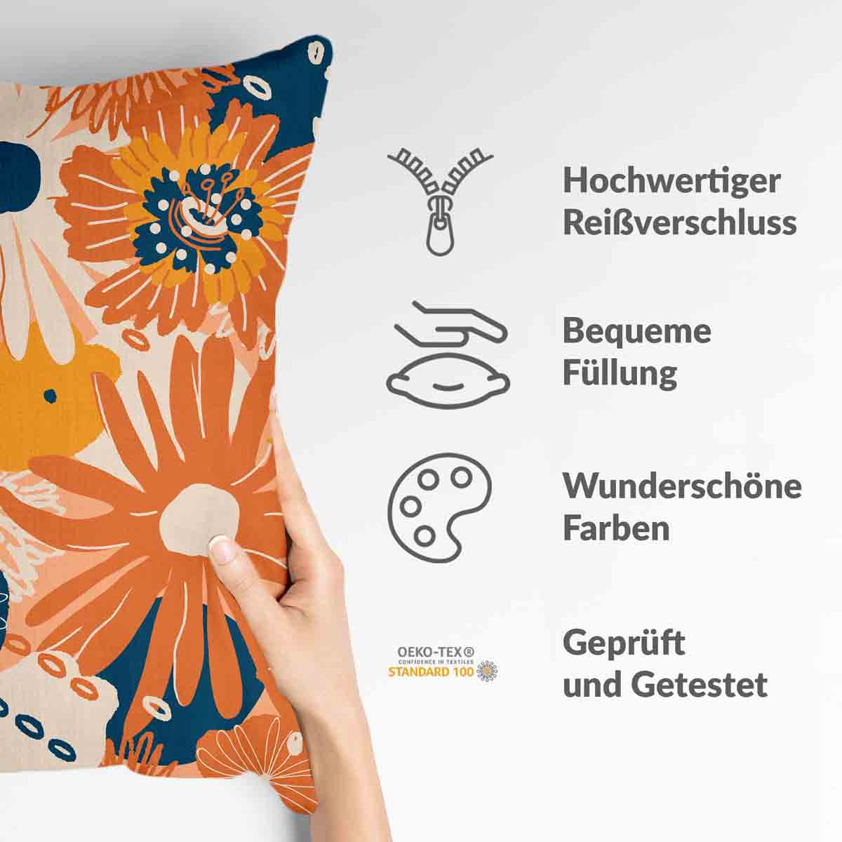 Health pillow with gerbera flowers