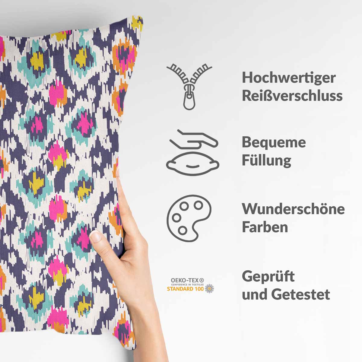 Coussin de santé coloré avec imprimé léopard