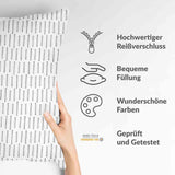 Health pillow white thick stripes