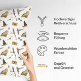 White health pillow with owls