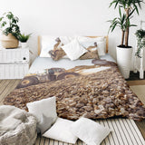 Original therapy blanket - cotton cover tractor on the mountain