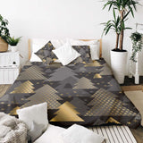 Therapy blanket bedding set with golden fir trees