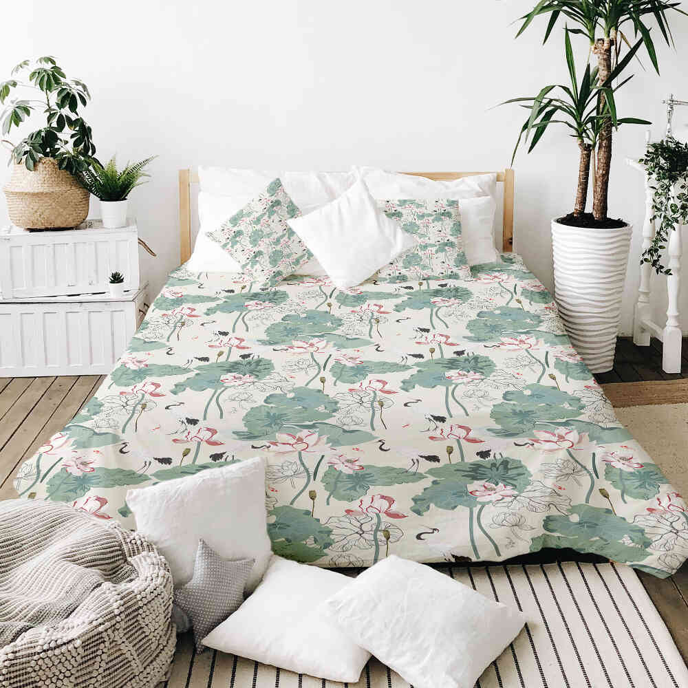 Therapy blankets bedding set water lily