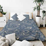 Original therapy blanket - cotton cover blue with shells
