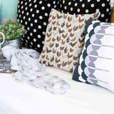 White health pillow with many chickens